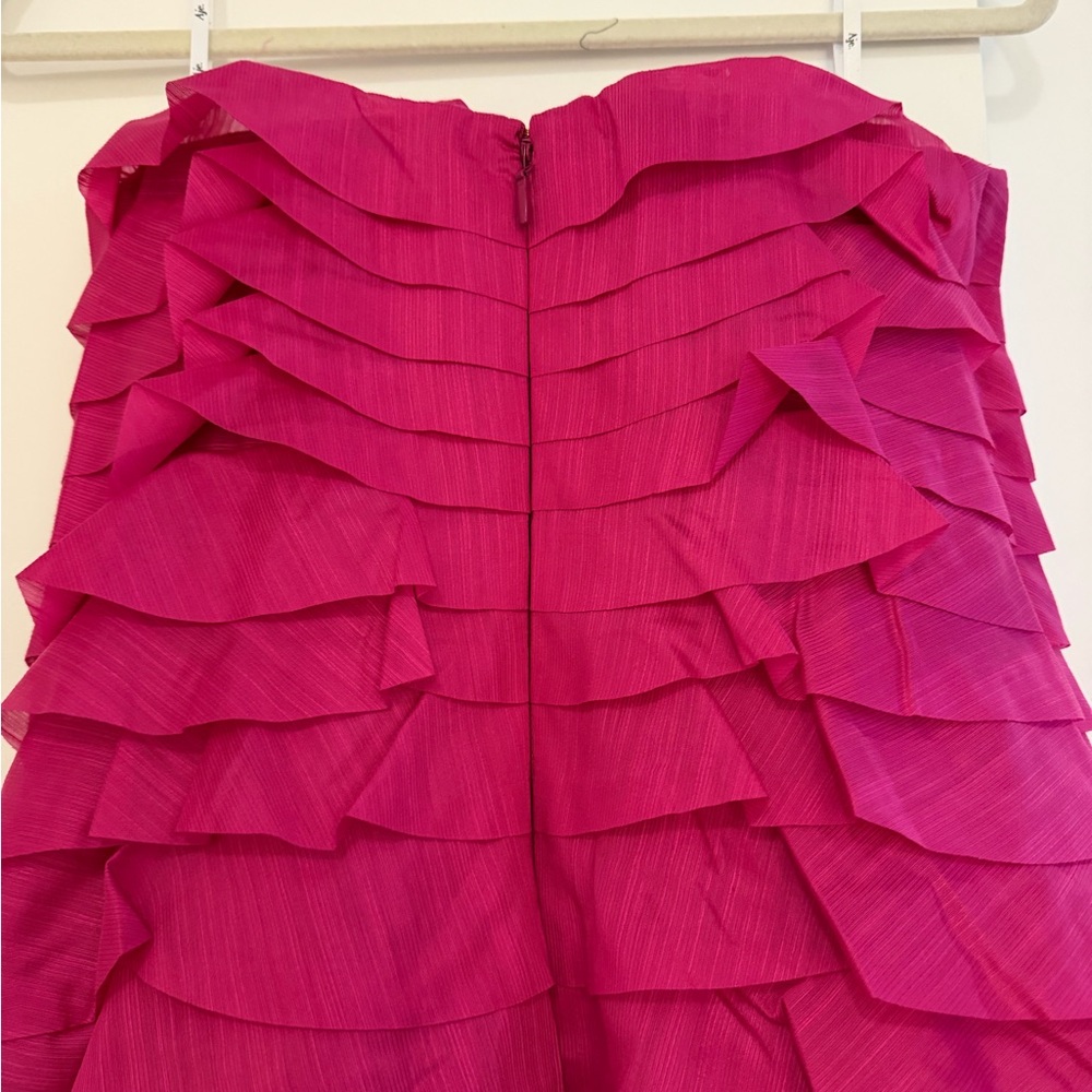 Aje Fuchsia Tiered Ruffle Strapless Maxi Dress - Picture 5 of 6